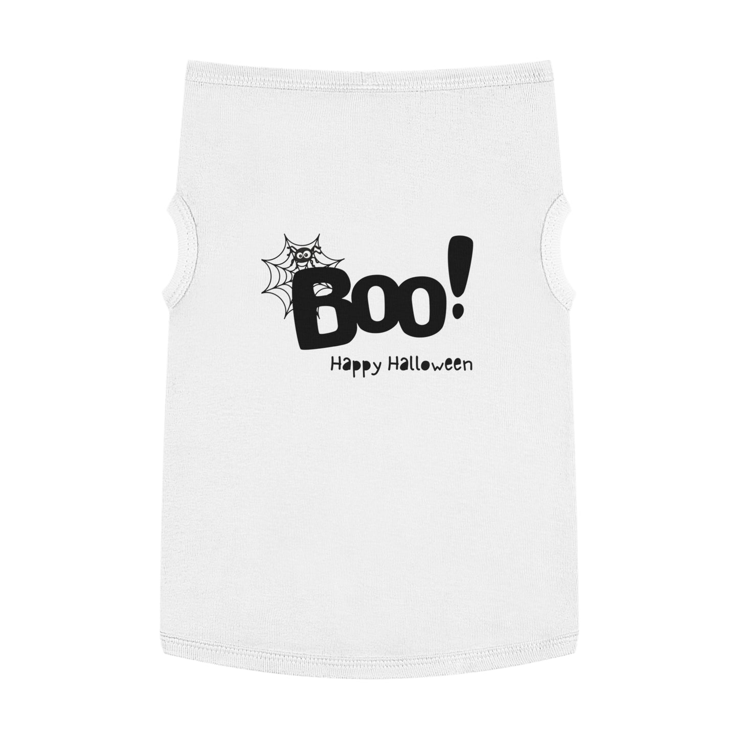 Boo Happy Halloween Pet Tank Top (Also Available in Adult Holiday Collection and Kids Holiday Collection)