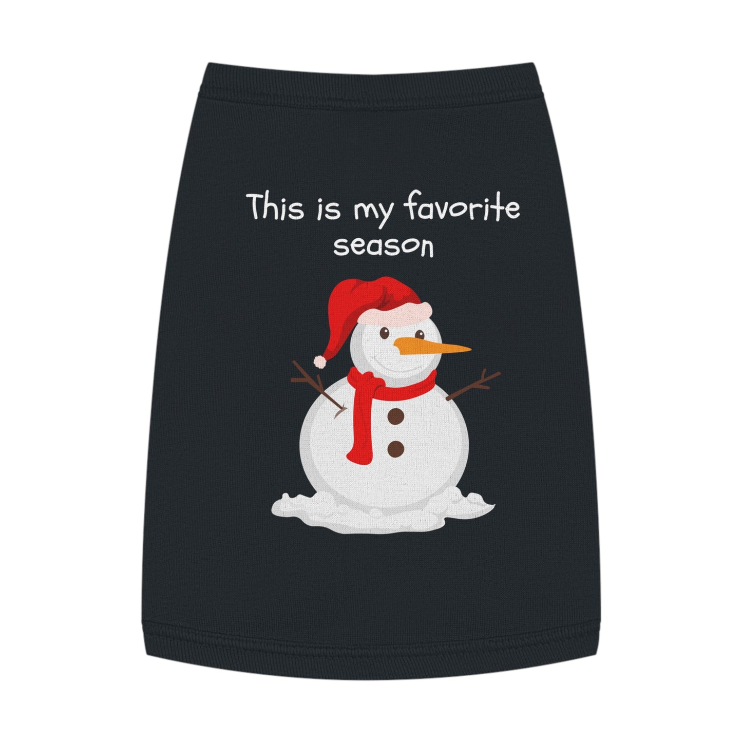 This Is My Favorite Season Snowman Pet Tank Top (Also Available in Adult Holiday Collection and Kids Holiday Collection)