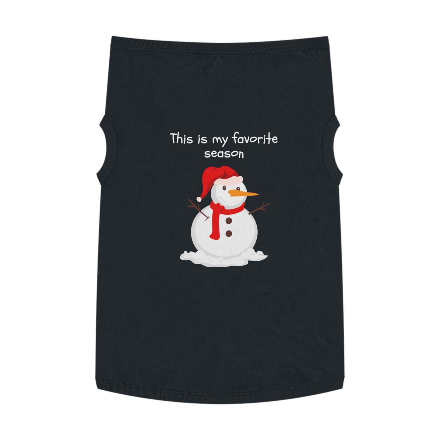 This Is My Favorite Season Snowman Pet Tank Top (Also Available in Adult Holiday Collection and Kids Holiday Collection)