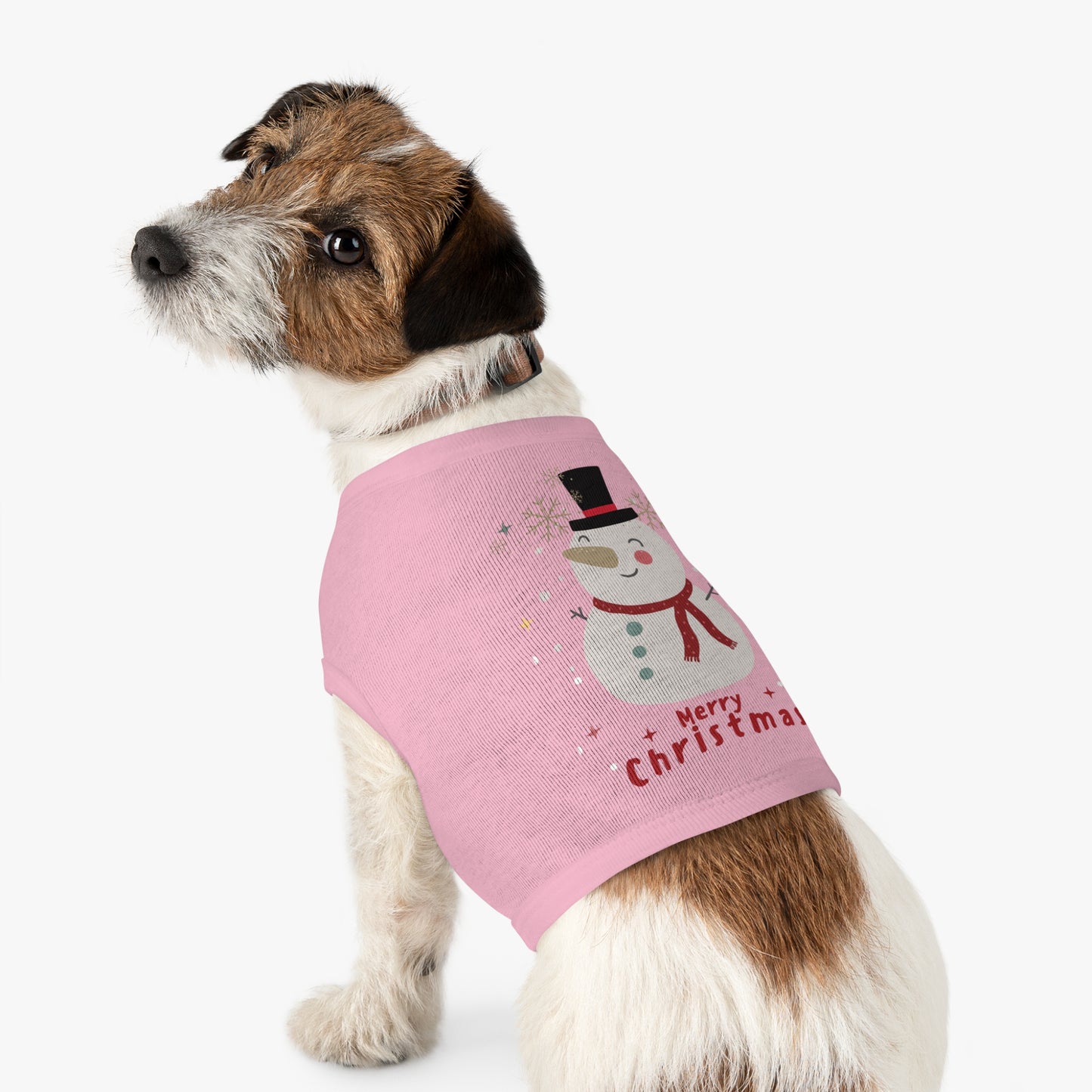 Merry Christmas Snowman Pet Tank Top (Also Available in Adult Holiday Collection and Kids Holiday Collection)