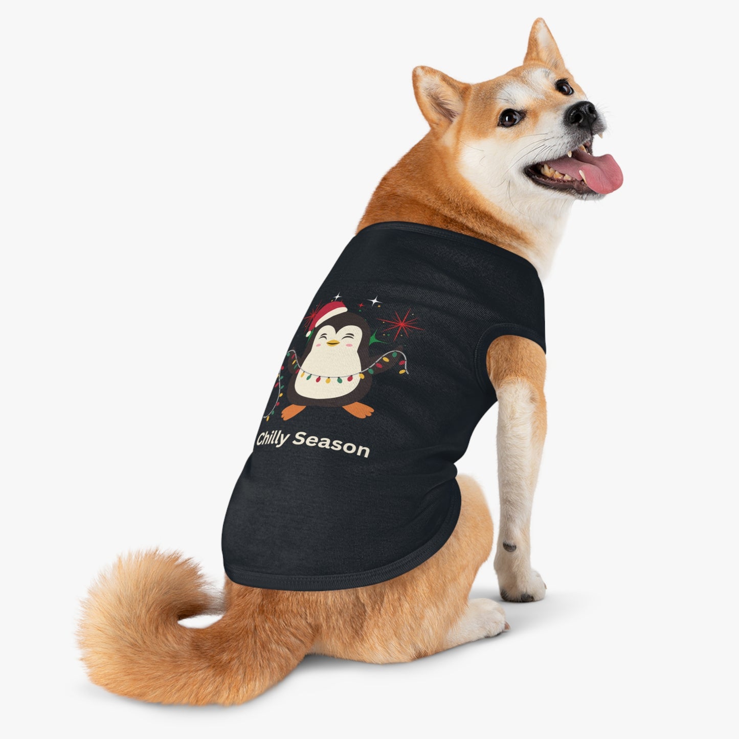 Penguin Chilly Season Pet Tank Top (Also Available in Adult Holiday Collection and Kids Holiday Collection)