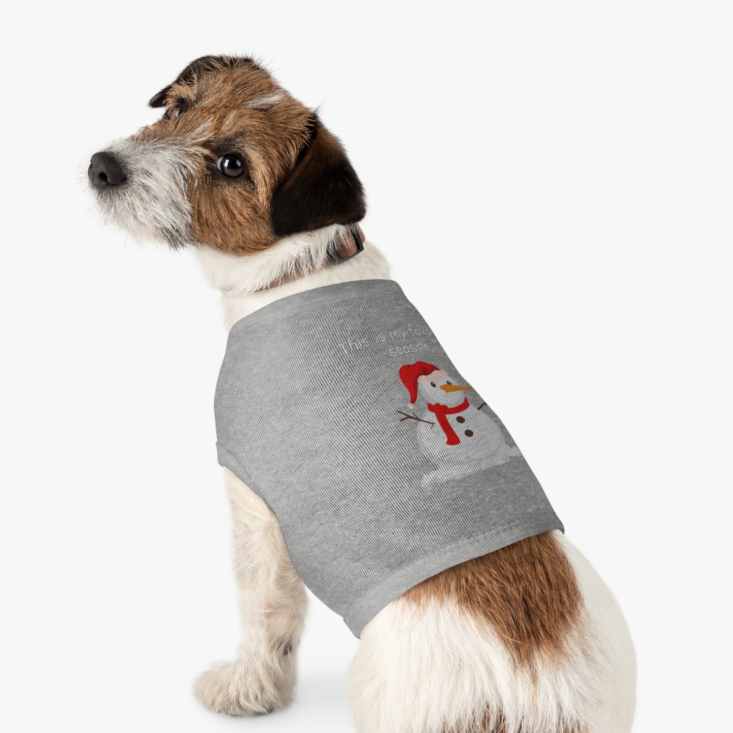 This Is My Favorite Season Snowman Pet Tank Top (Also Available in Adult Holiday Collection and Kids Holiday Collection)