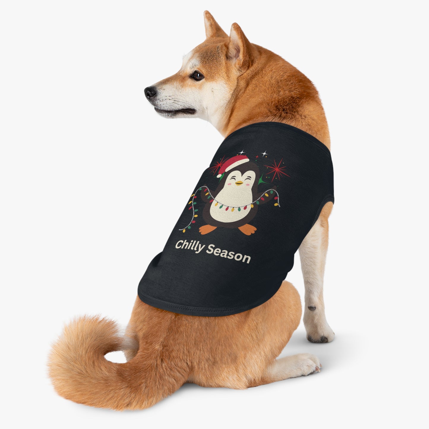 Penguin Chilly Season Pet Tank Top (Also Available in Adult Holiday Collection and Kids Holiday Collection)