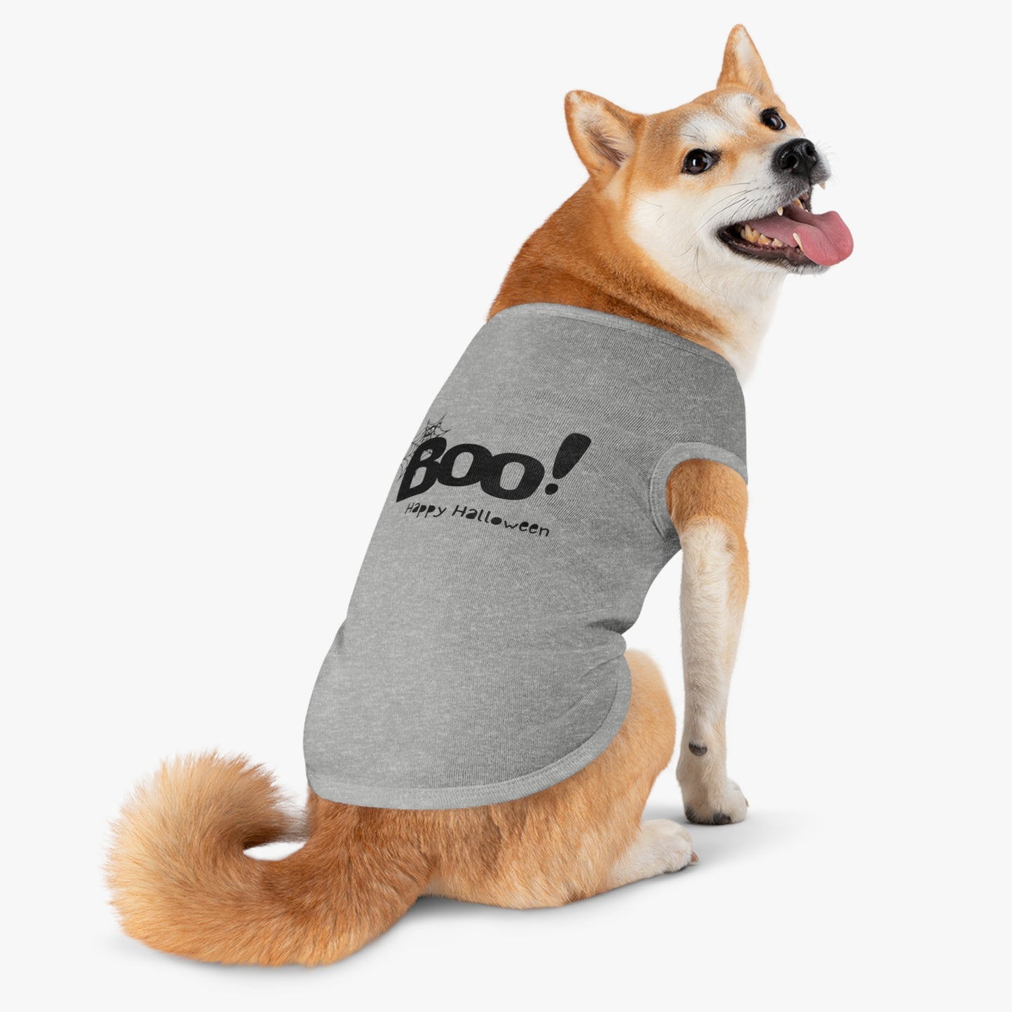 Boo Happy Halloween Pet Tank Top (Also Available in Adult Holiday Collection and Kids Holiday Collection)