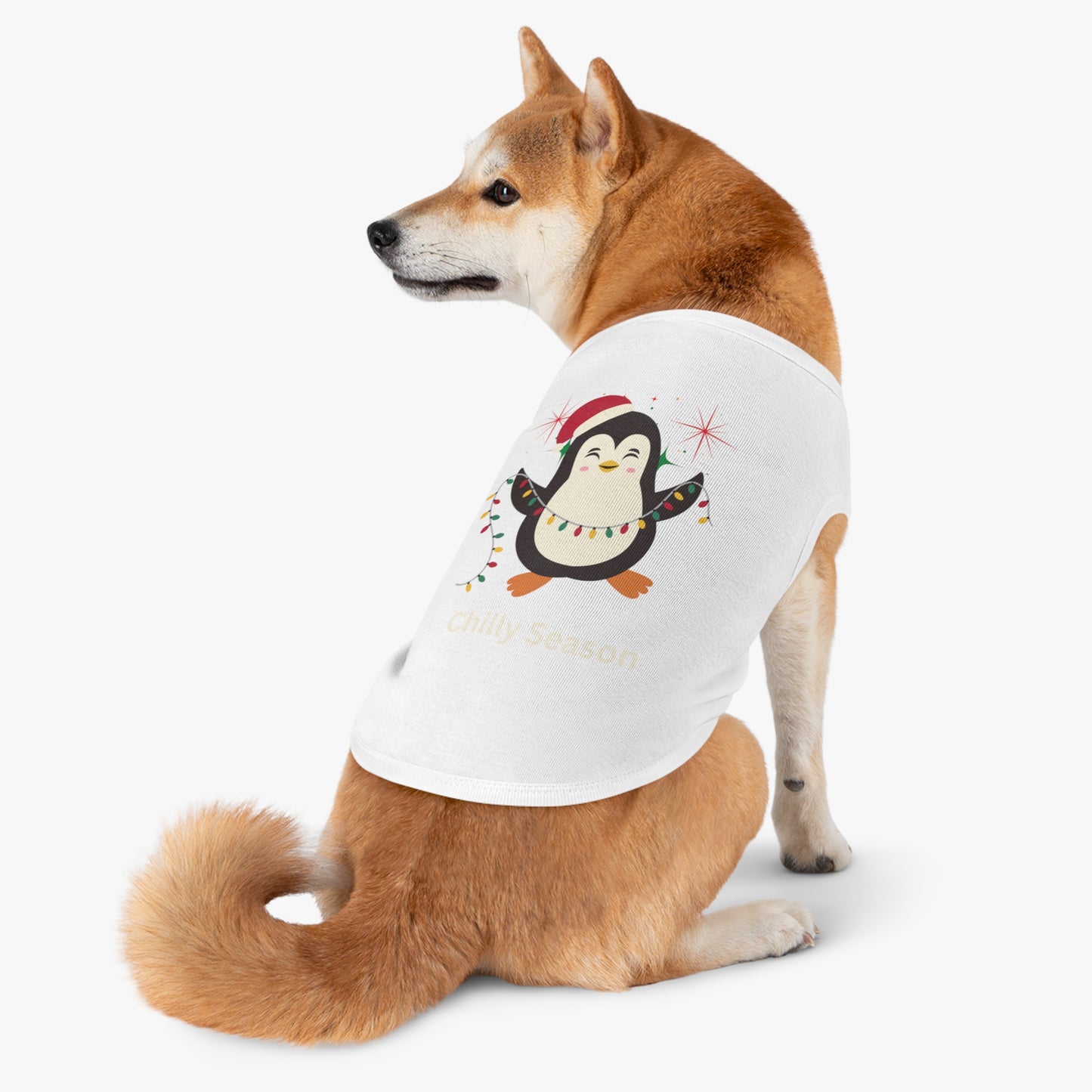 Penguin Chilly Season Pet Tank Top (Also Available in Adult Holiday Collection and Kids Holiday Collection)