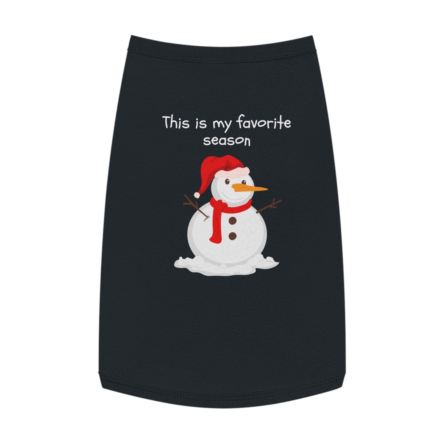 This Is My Favorite Season Snowman Pet Tank Top (Also Available in Adult Holiday Collection and Kids Holiday Collection)