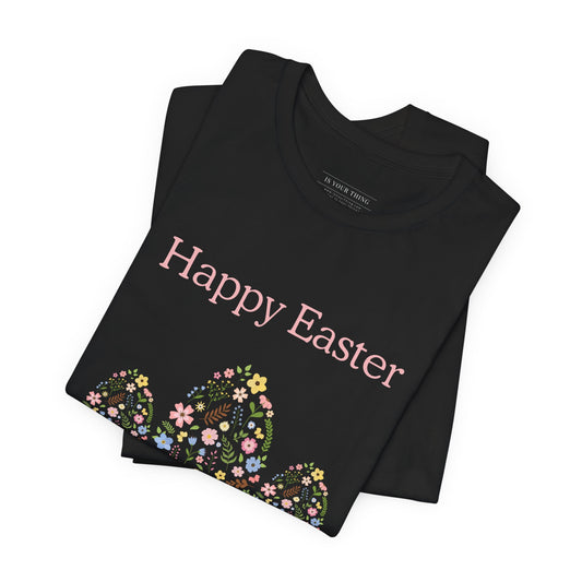 Happy Easter Floral Egg Unisex Tee