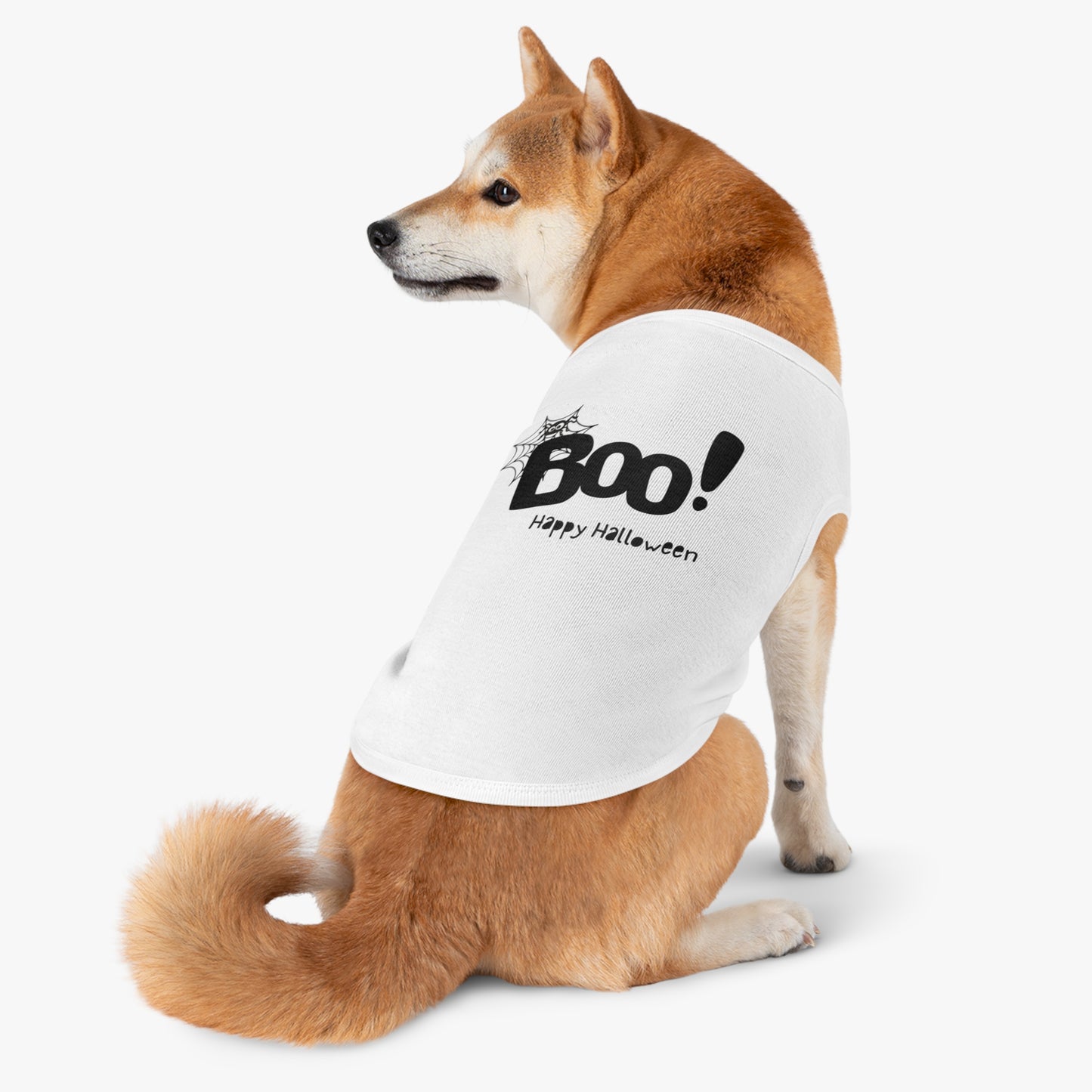 Boo Happy Halloween Pet Tank Top (Also Available in Adult Holiday Collection and Kids Holiday Collection)