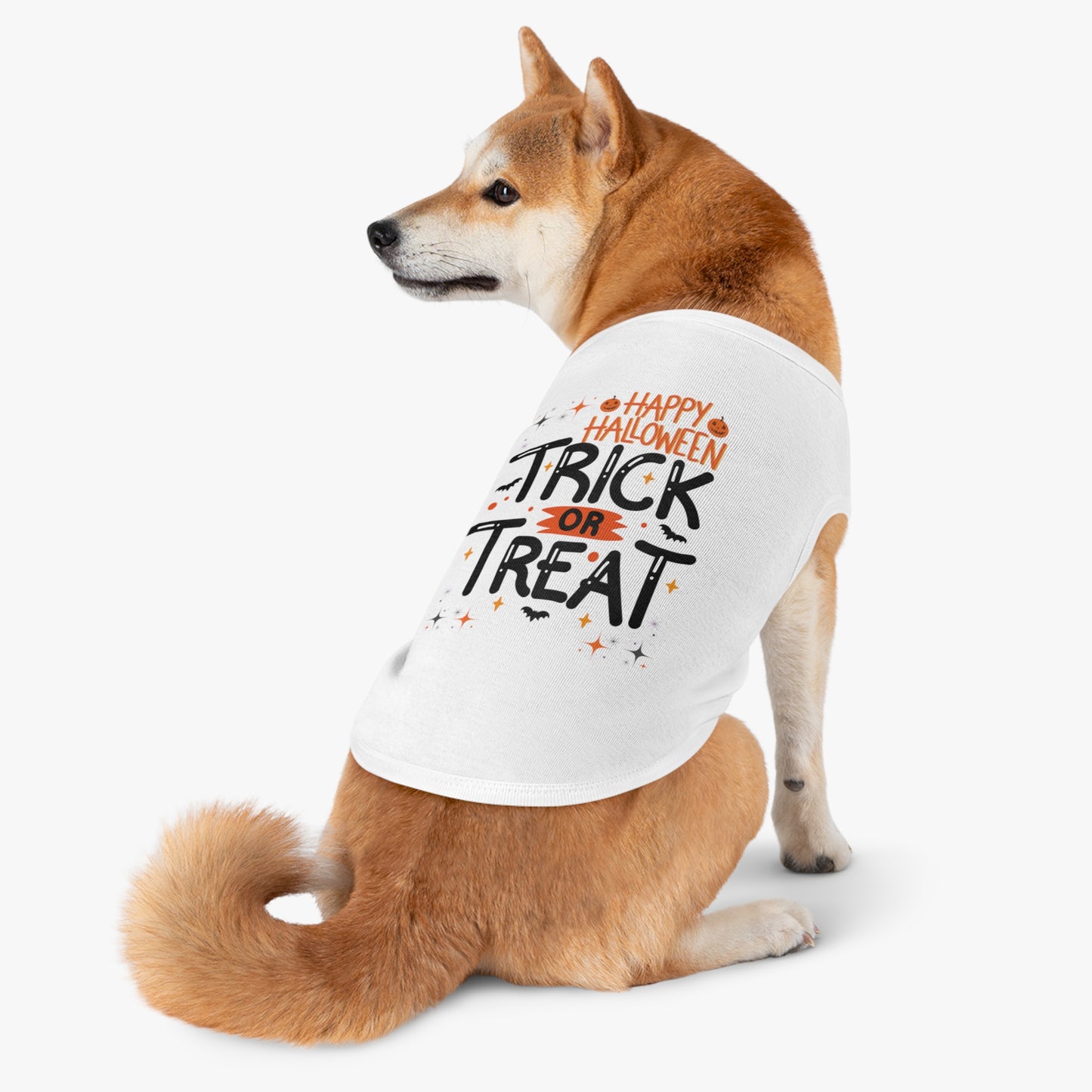 Happy Halloween Trick or Treat Pet Tank Top (Also Available in Adult Holiday Collection and Kids Holiday Collection)