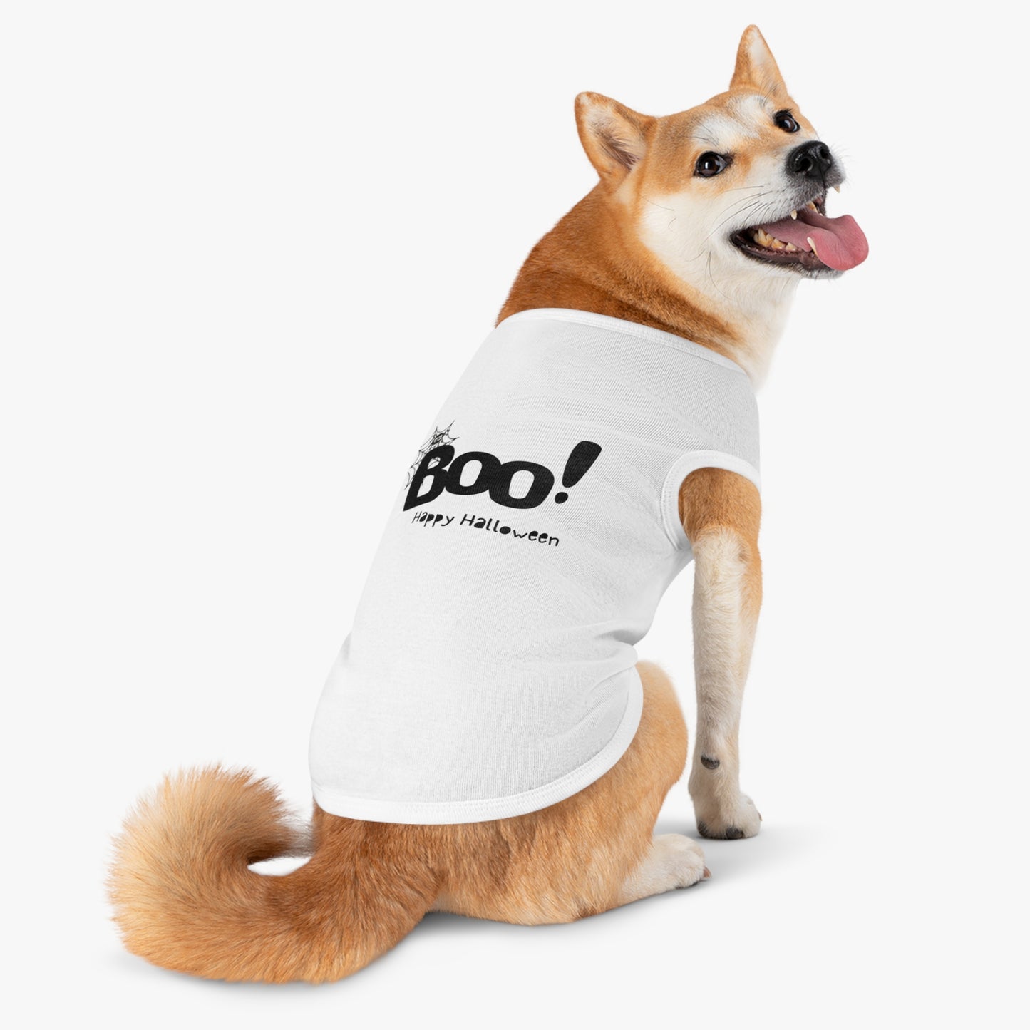 Boo Happy Halloween Pet Tank Top (Also Available in Adult Holiday Collection and Kids Holiday Collection)