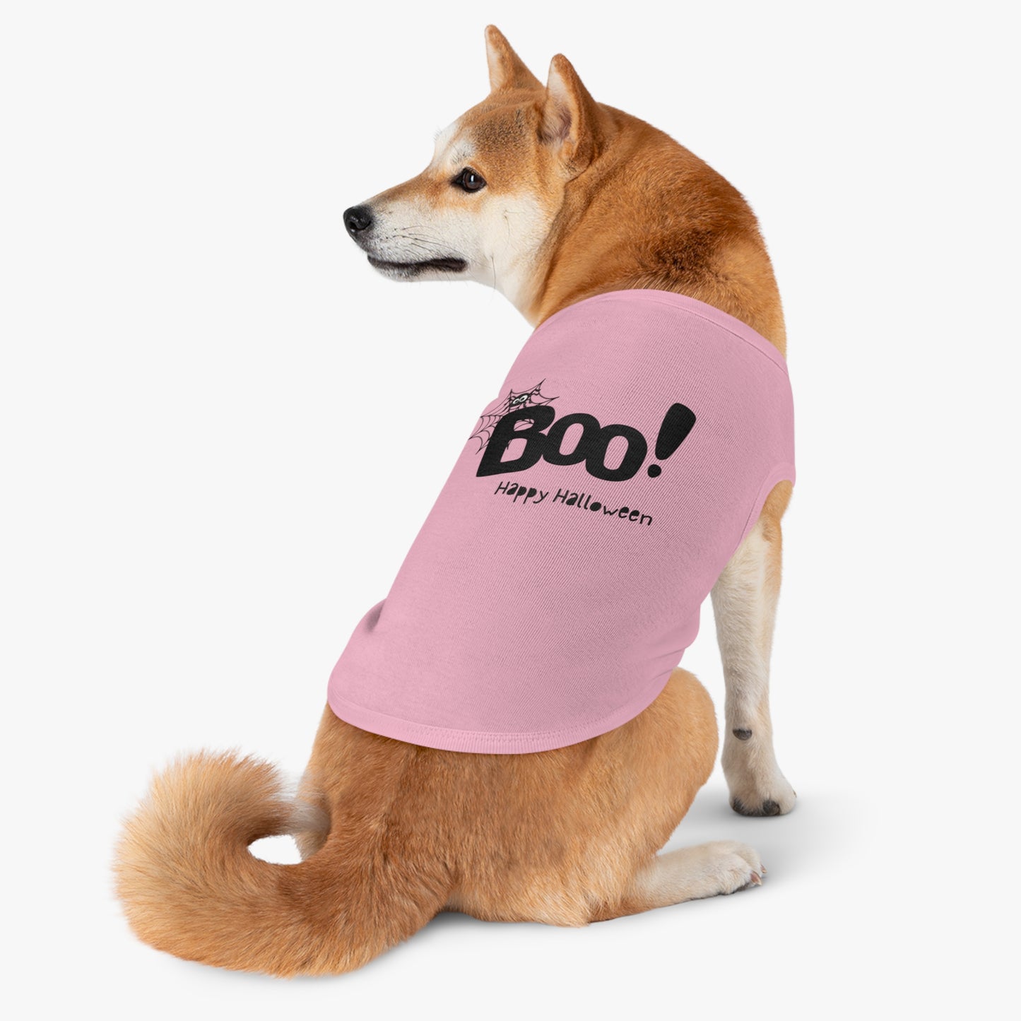 Boo Happy Halloween Pet Tank Top (Also Available in Adult Holiday Collection and Kids Holiday Collection)