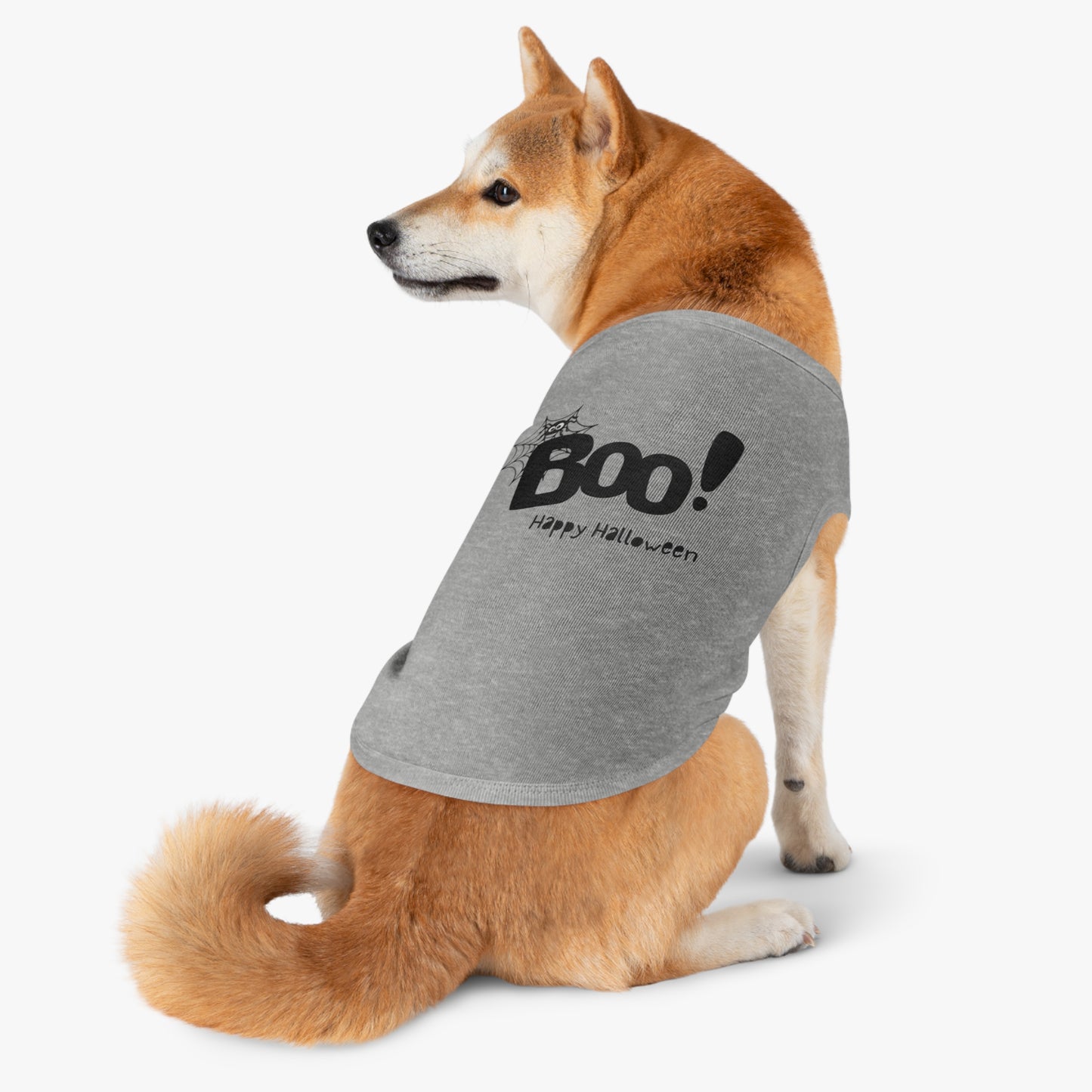 Boo Happy Halloween Pet Tank Top (Also Available in Adult Holiday Collection and Kids Holiday Collection)