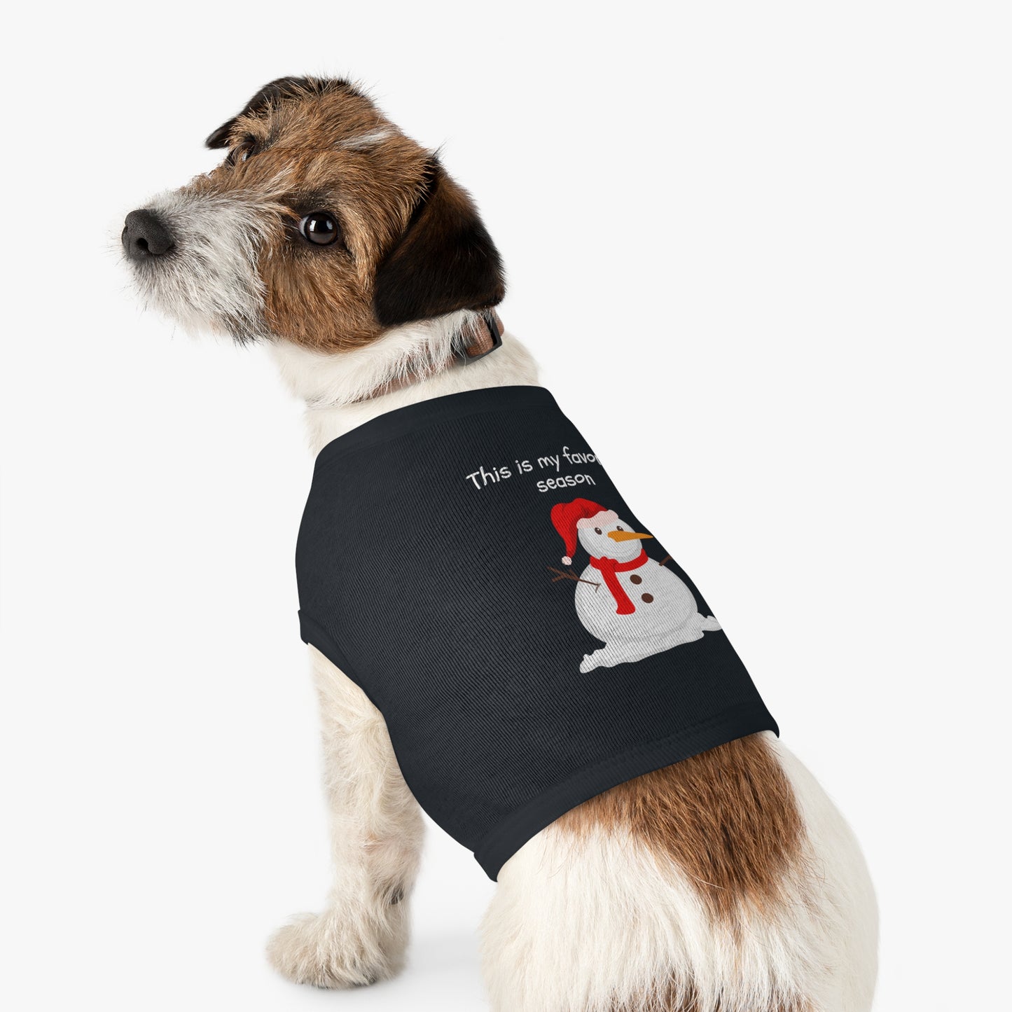 This Is My Favorite Season Snowman Pet Tank Top (Also Available in Adult Holiday Collection and Kids Holiday Collection)