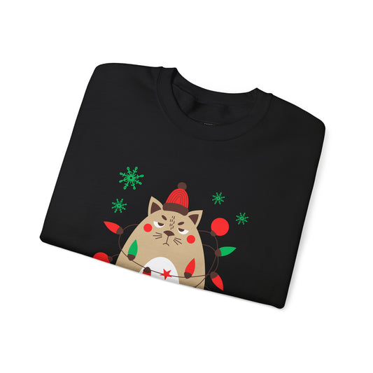 Christmas Joy Cat Unisex Sweatshirt (Also Available in Kids Holiday Collection and Pet Holiday Collection)