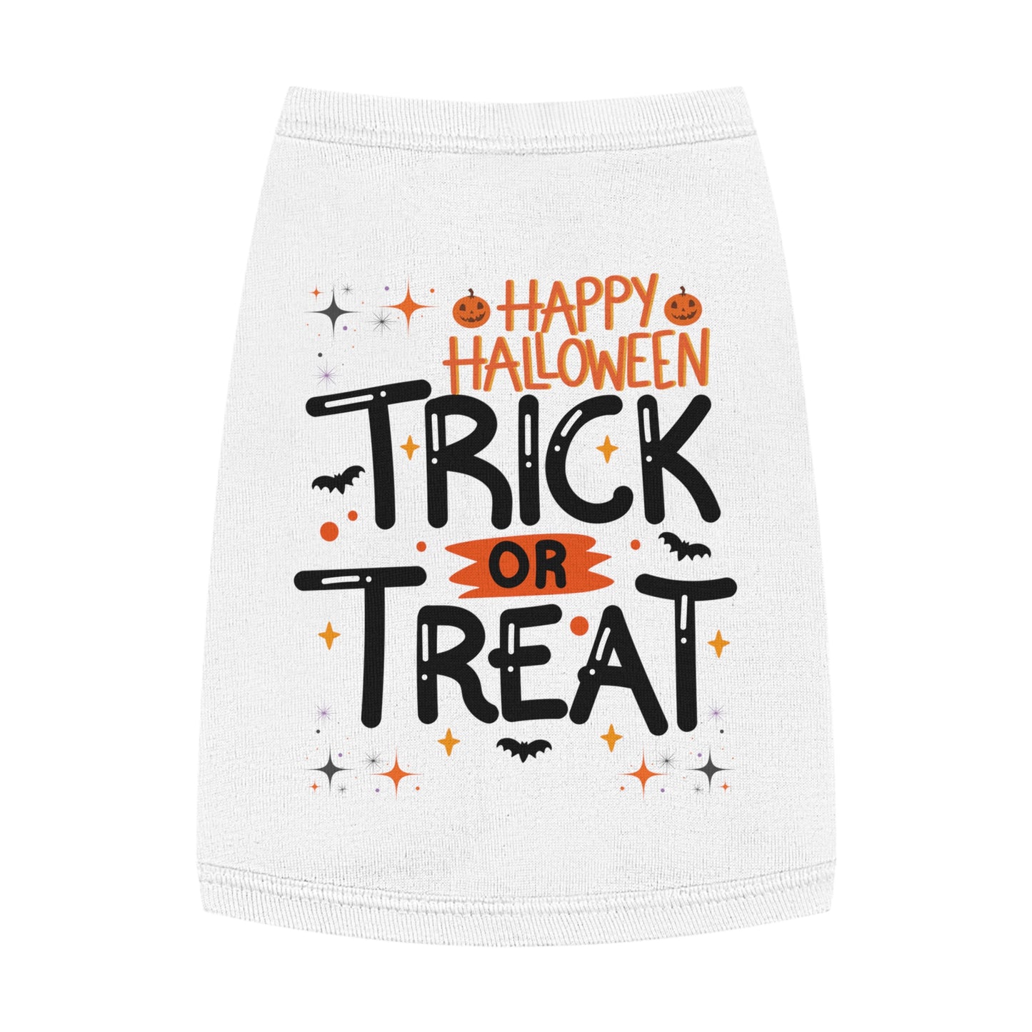 Happy Halloween Trick or Treat Pet Tank Top (Also Available in Adult Holiday Collection and Kids Holiday Collection)