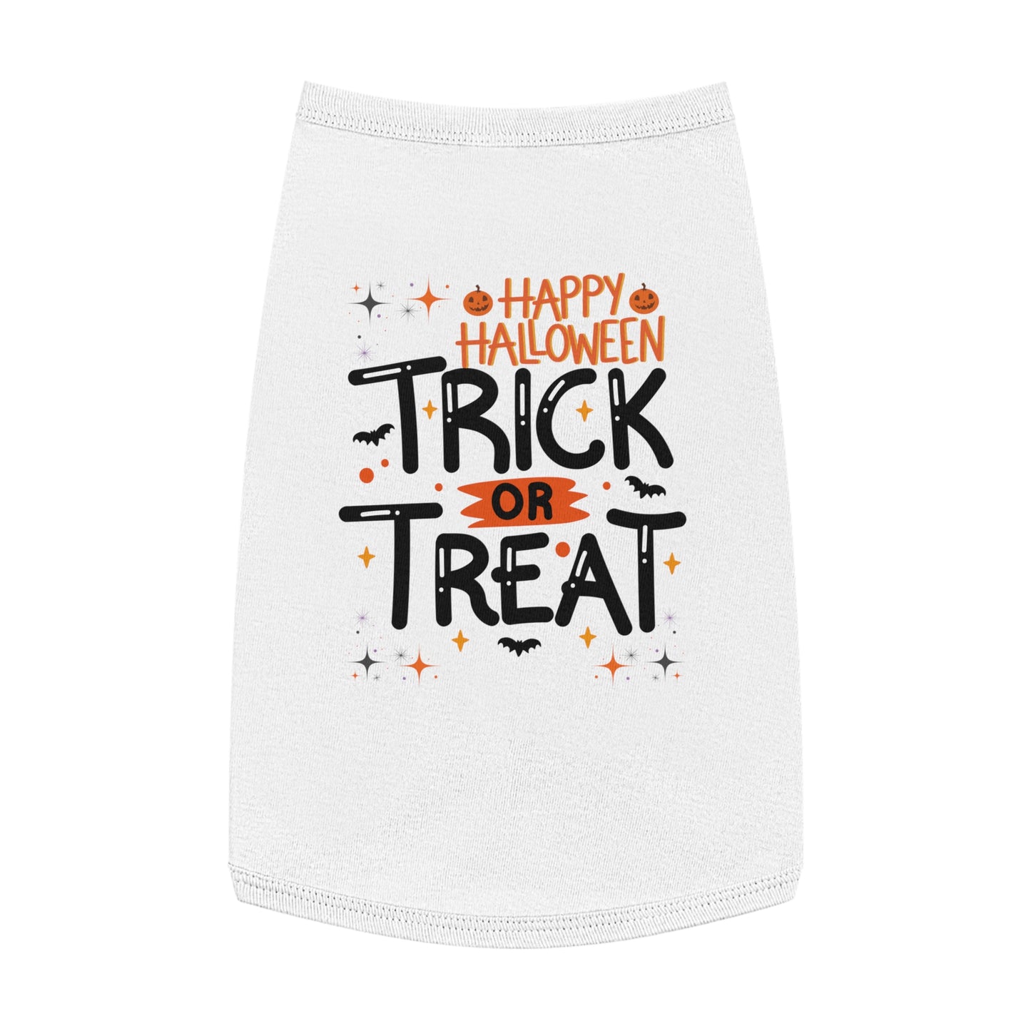 Happy Halloween Trick or Treat Pet Tank Top (Also Available in Adult Holiday Collection and Kids Holiday Collection)