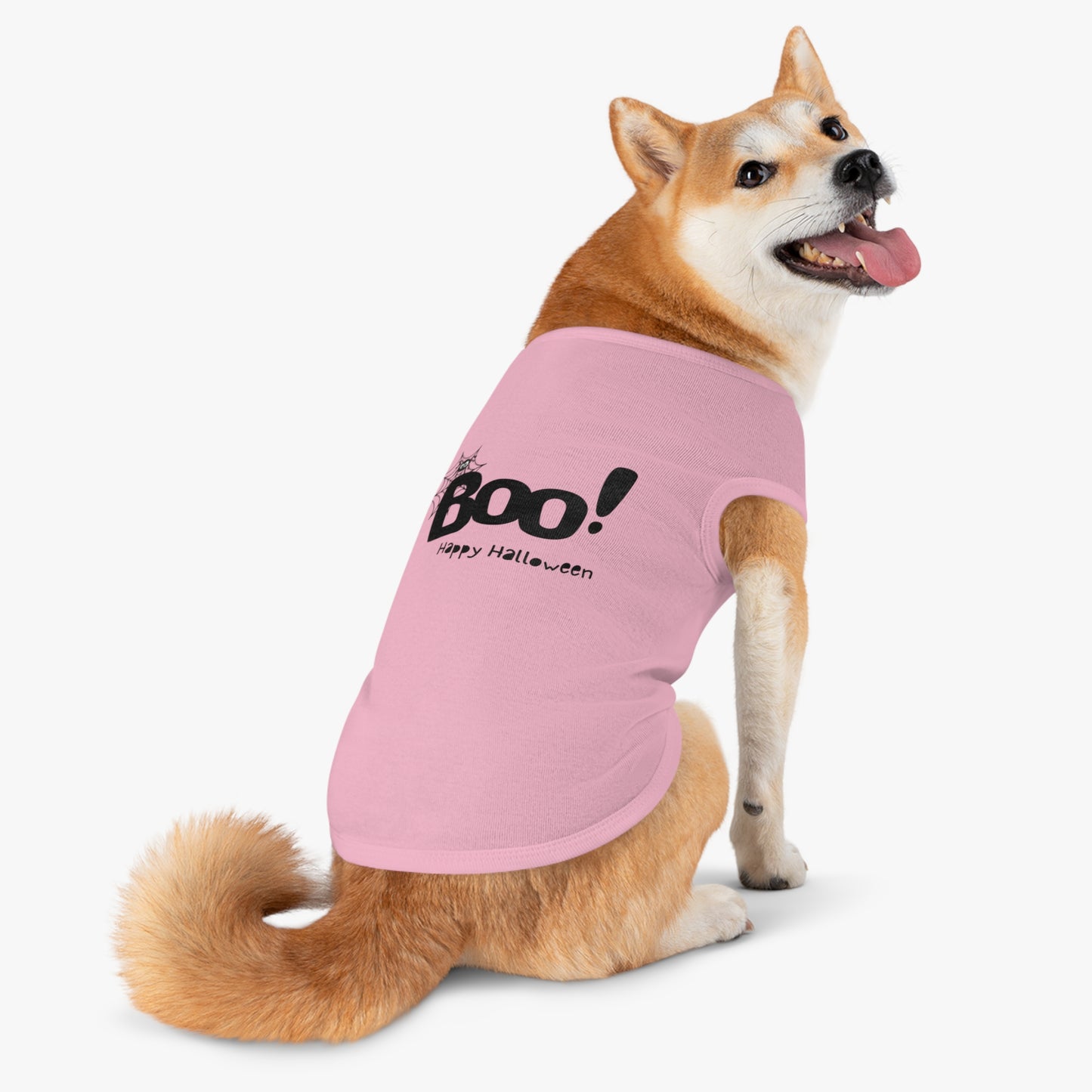 Boo Happy Halloween Pet Tank Top (Also Available in Adult Holiday Collection and Kids Holiday Collection)