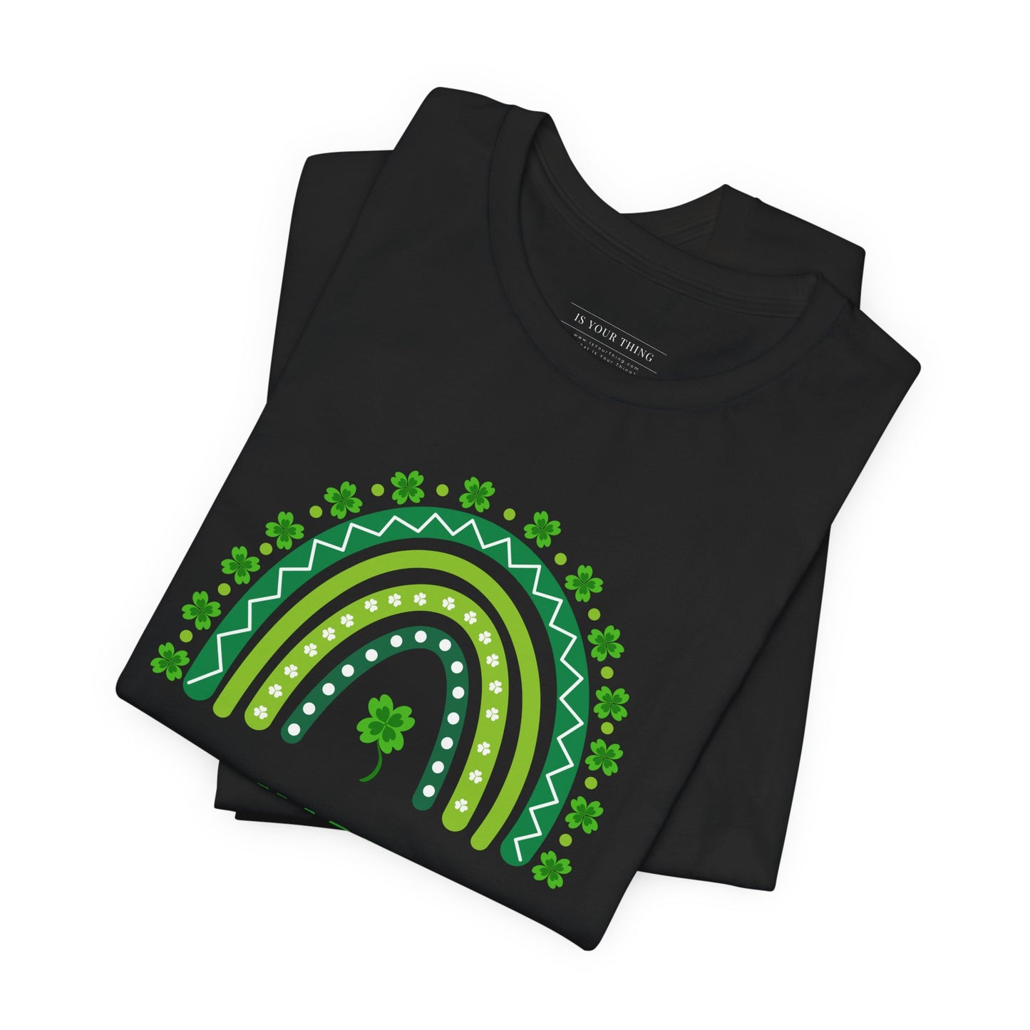 St. Patrick's Day Rainbow Tee — "Happy St. Patrick's Day" Shamrock T-Shirt
