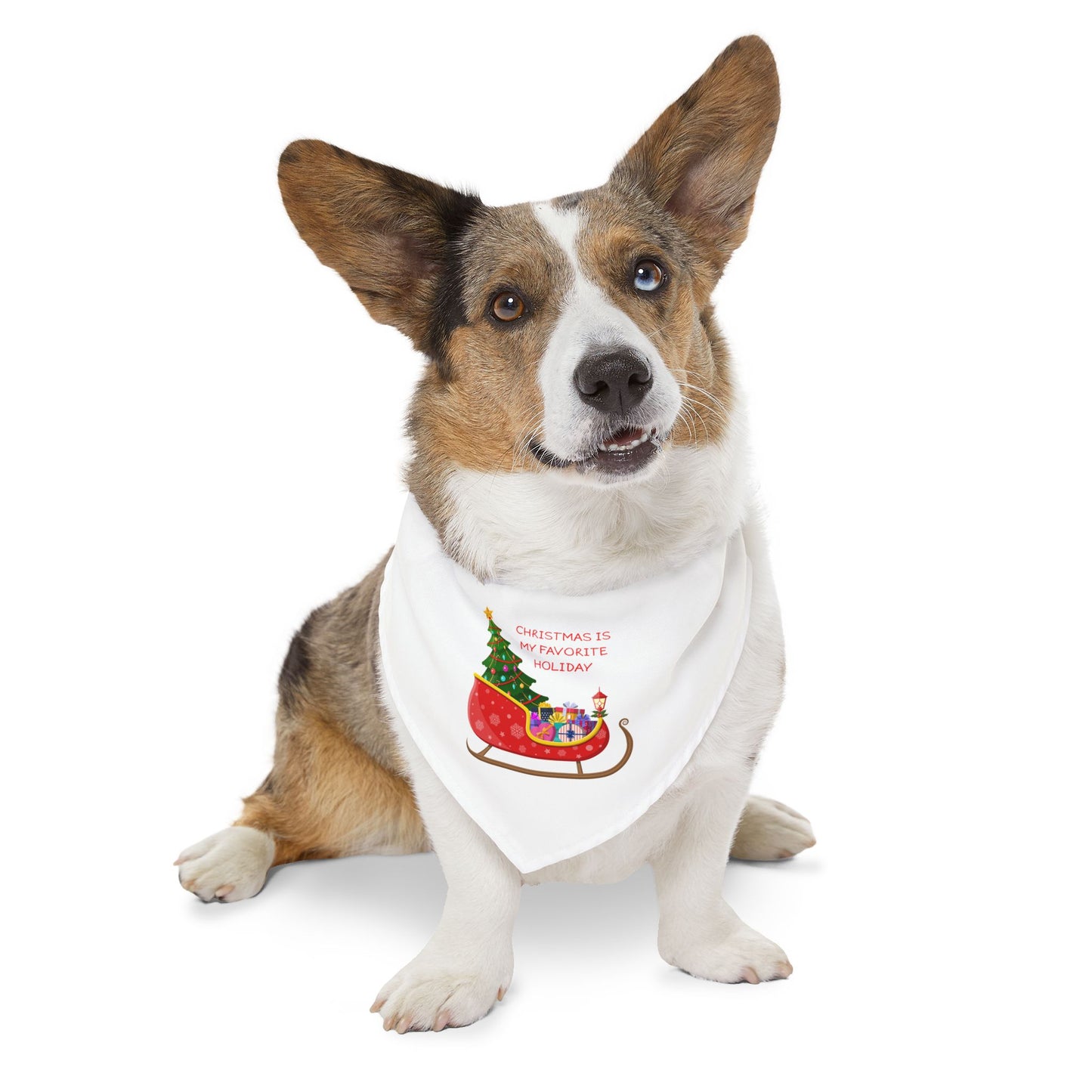 Christmas Is My Favorite Holiday Pet Bandana (Also Available in Adult Holiday Collection and Kids Holiday Collection)