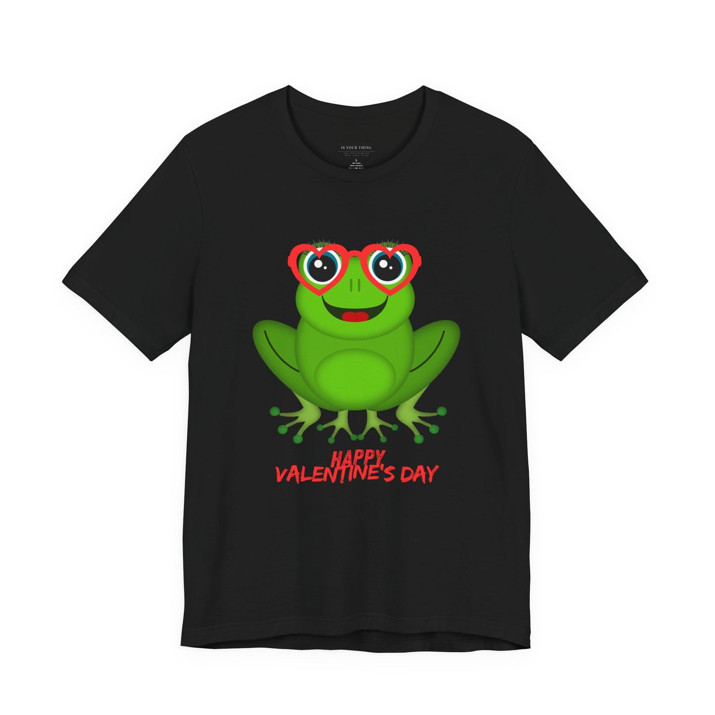 Frog - Heart-Glasses Happy Valentine's Day Unisex Tee