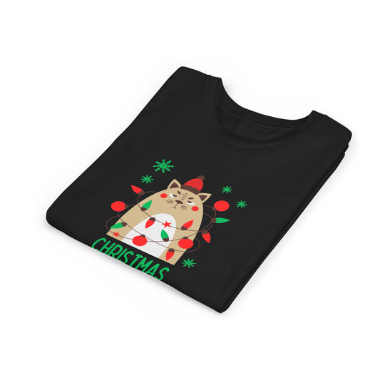Christmas Joy Cat Youth Tee (Also Available in Adult Holiday Collection and Pet Holiday Collection)