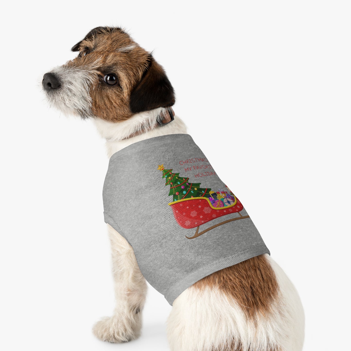 Christmas Is My Favorite Holiday Pet Tank Top (Also Available in Adult Holiday Collection and Kids Holiday Collection)
