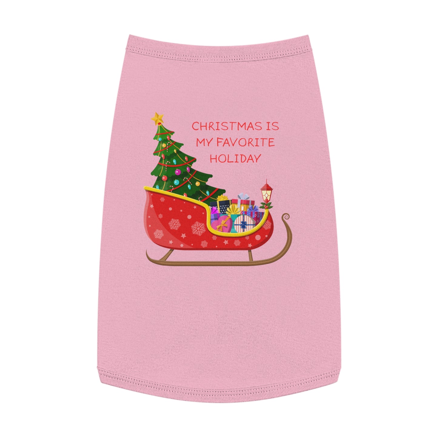 Christmas Is My Favorite Holiday Pet Tank Top (Also Available in Adult Holiday Collection and Kids Holiday Collection)