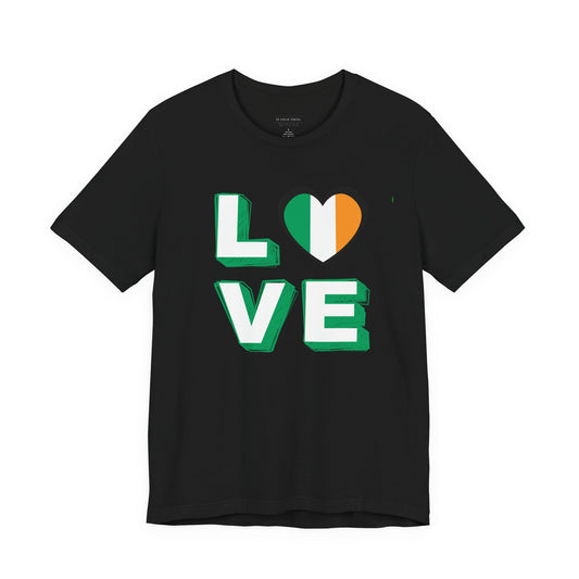 St. Patrick's Day LOVE Irish Flag Unisex Tee