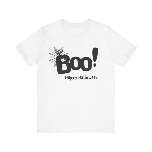 Boo! Happy Halloween Unisex Tee (Also Available in Kids Holiday Collection and Pet Holiday Collection)