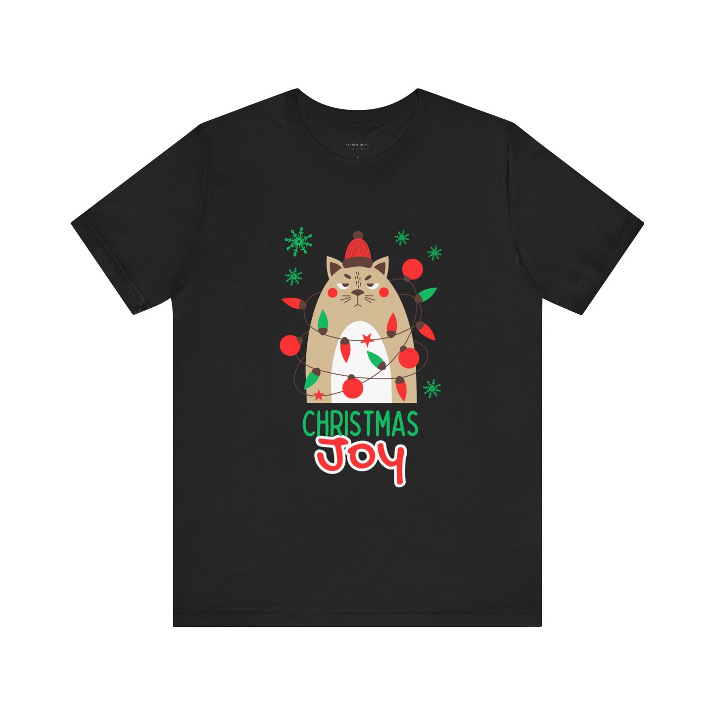 Christmas Joy Cat Unisex Tee (Also Available in Kids Holiday Collection and Pet Holiday Collection)