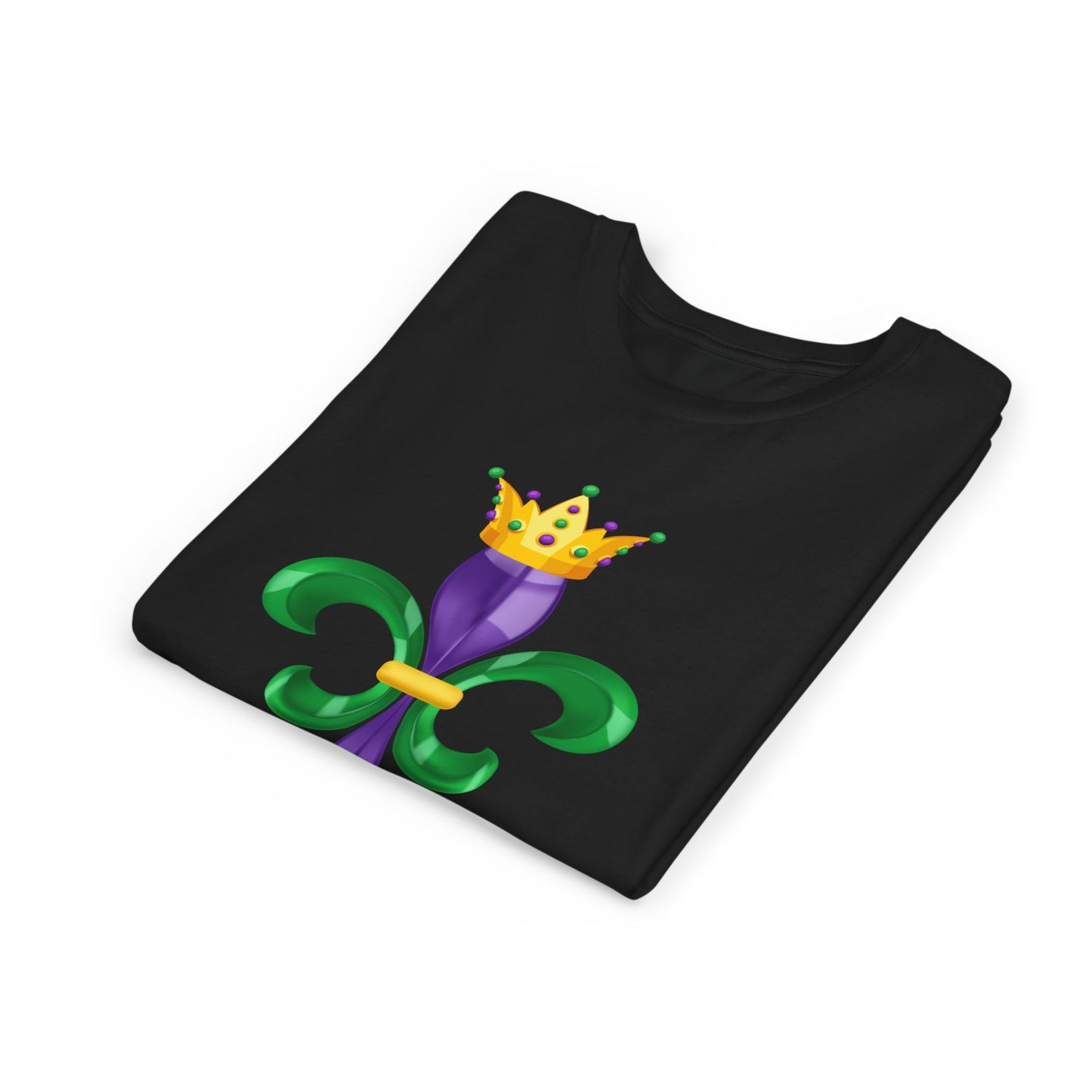 Mardi Gras Fleur-de-Lis with Crown Youth Tee