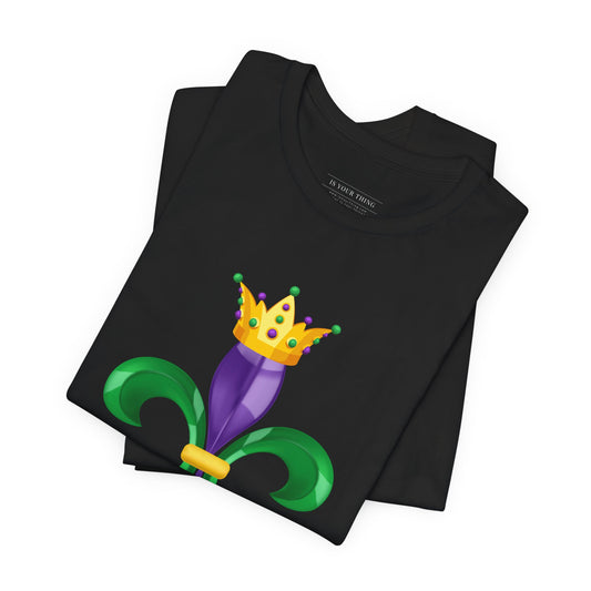 Mardi Gras Fleur‑de‑Lis Crown Unisex Tee