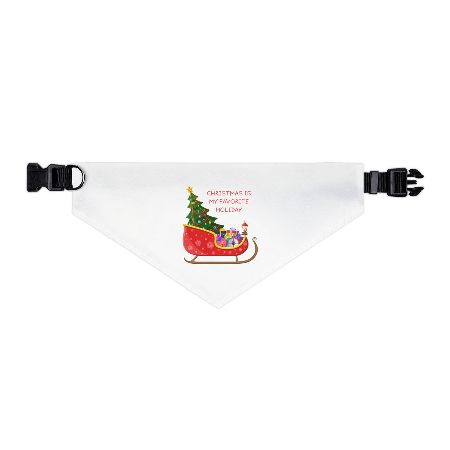 Christmas Is My Favorite Holiday Pet Bandana (Also Available in Adult Holiday Collection and Kids Holiday Collection)