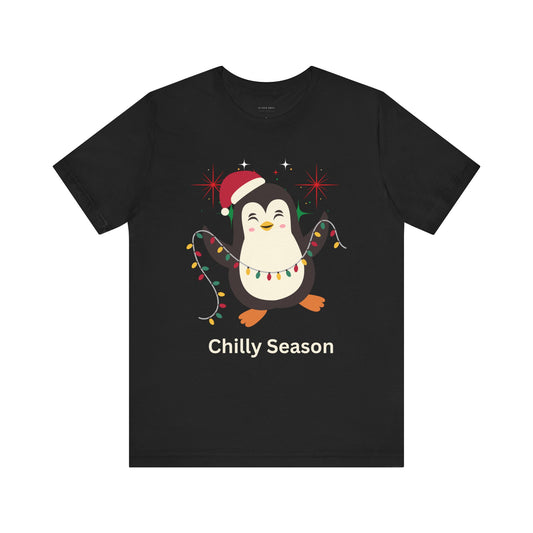 Penguin Chilly Season Unisex Tee (Also Available in Kids Holiday Collection and Pet Holiday Collection)