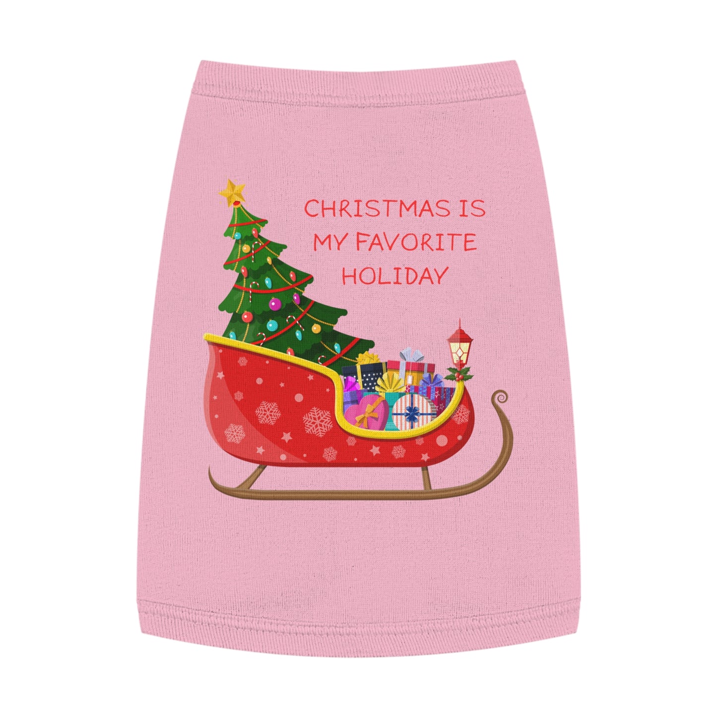 Christmas Is My Favorite Holiday Pet Tank Top (Also Available in Adult Holiday Collection and Kids Holiday Collection)