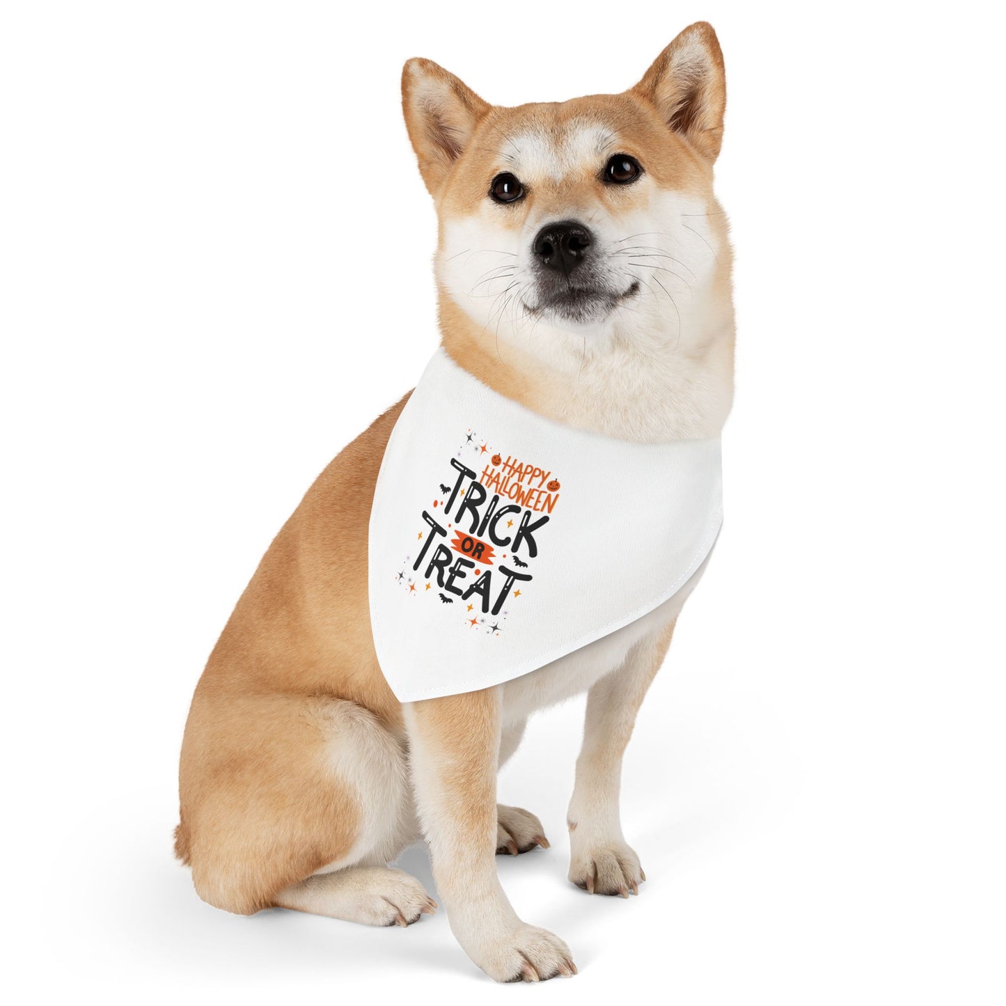 Happy Halloween Trick or Treat Pet Bandana (Also Available in Adult Holiday Collection and Kids Holiday Collection)