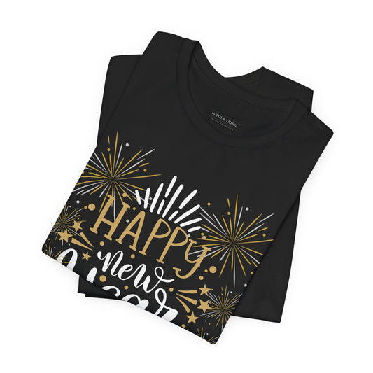 New Year Celebration Unisex Tee (Champagne Glasses)