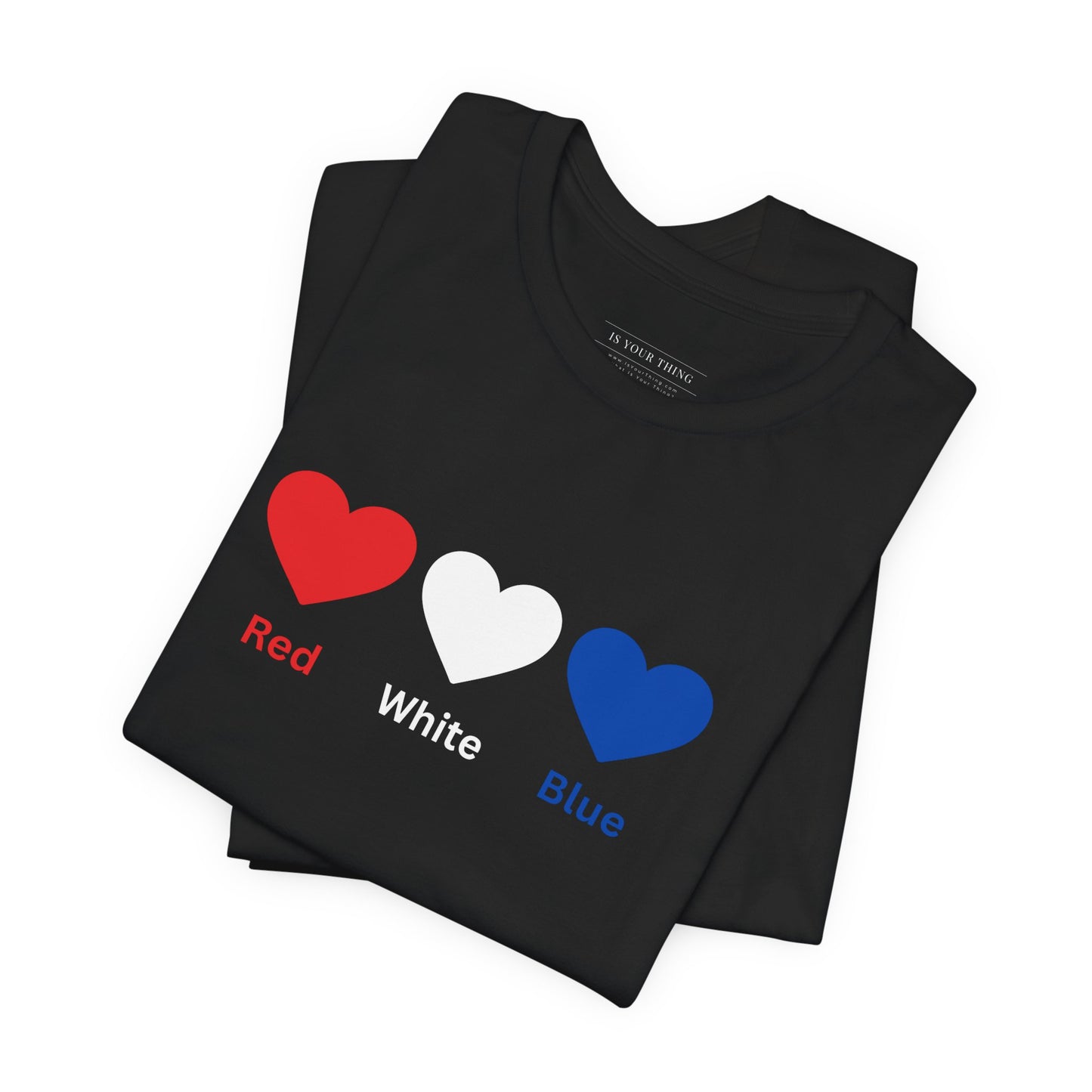 Red, White Blue Hearts Unisex Tee