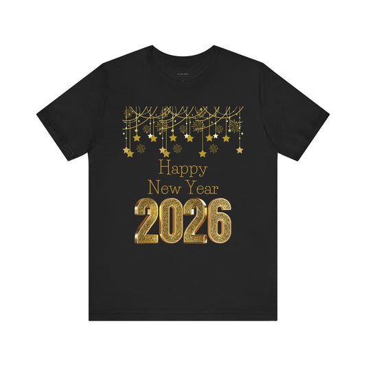 New Year Celebration 2026 Unisex Tee (Gold)