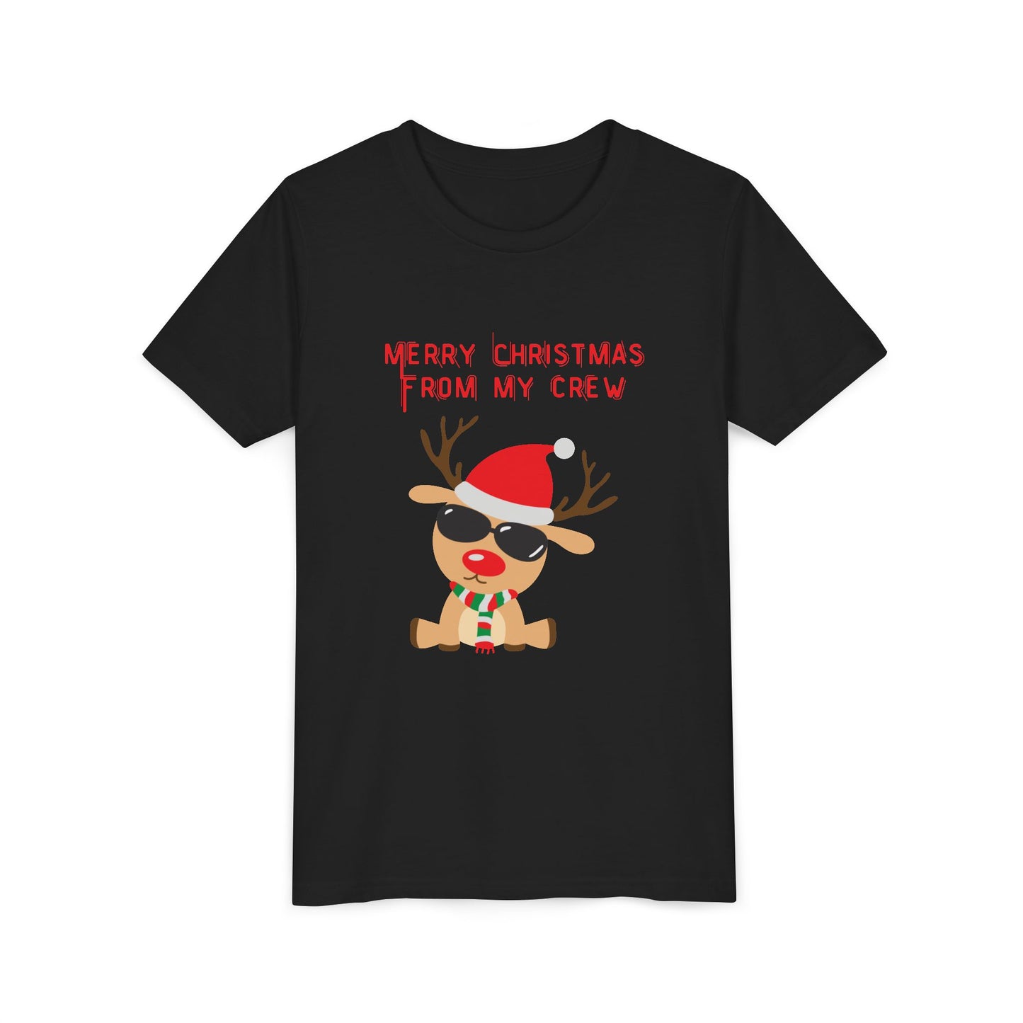 Merry Christmas From My Crew Youth Tee (Also Available in Adult Holiday Collection and Pet Holiday Collection)