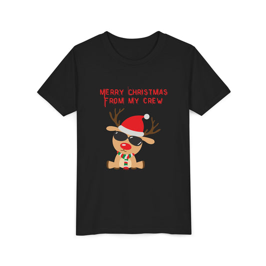 Merry Christmas From My Crew Youth Tee (Also Available in Adult Holiday Collection and Pet Holiday Collection)
