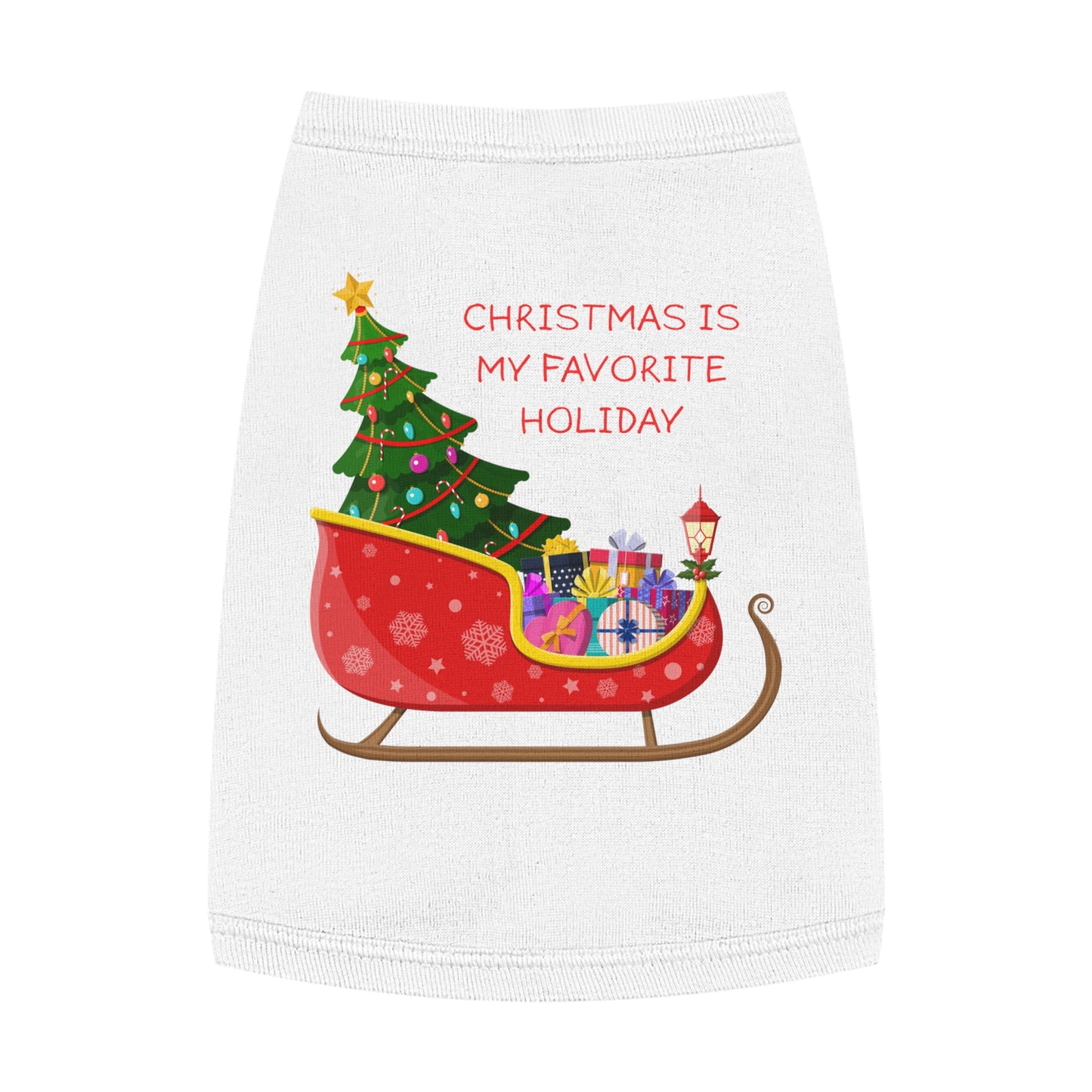 Christmas Is My Favorite Holiday Pet Tank Top (Also Available in Adult Holiday Collection and Kids Holiday Collection)