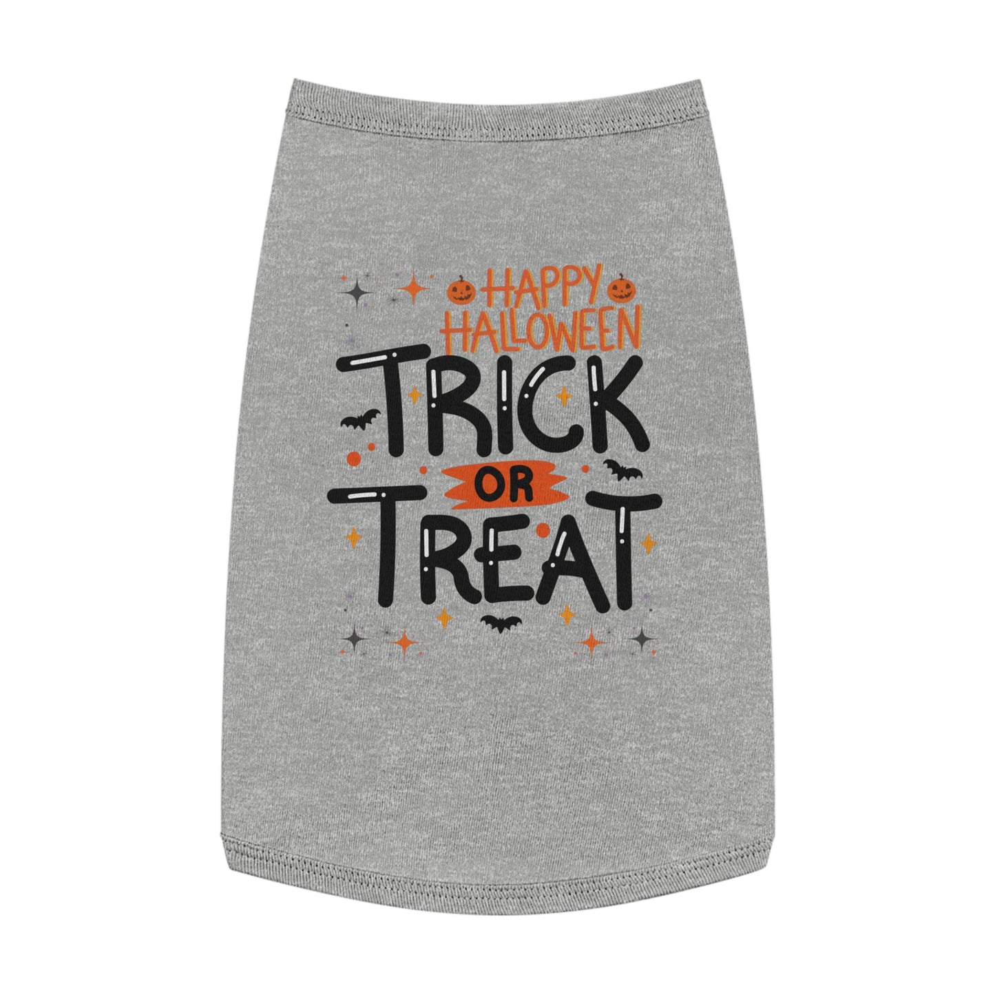 Happy Halloween Trick or Treat Pet Tank Top (Also Available in Adult Holiday Collection and Kids Holiday Collection)