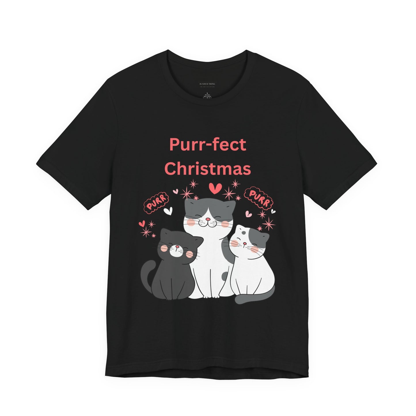 Purr-fect Christmas Cat Unisex Tee (Also Available in Kids Holiday Collection and Pet Holiday Collection)