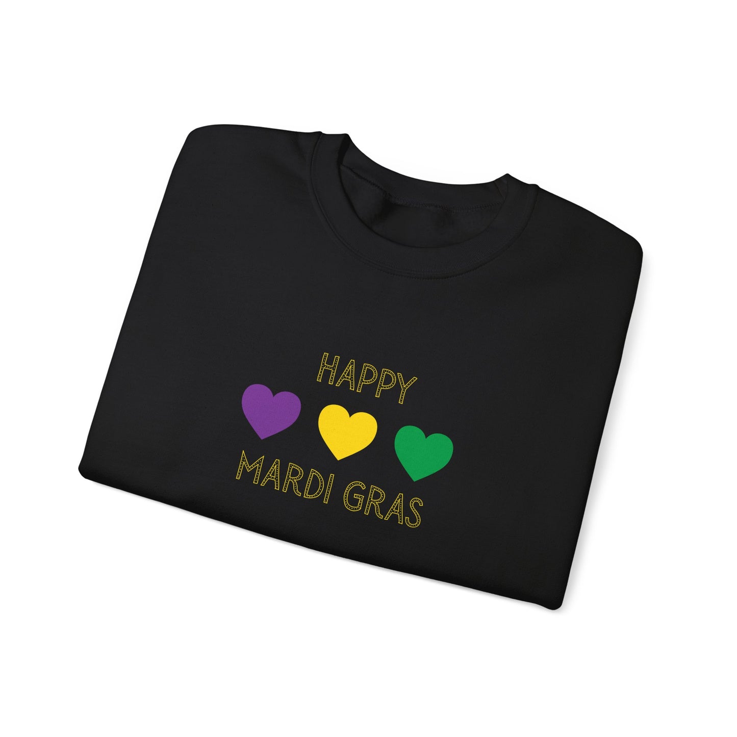 Happy Mardi Gras Heart Unisex Sweatshirt