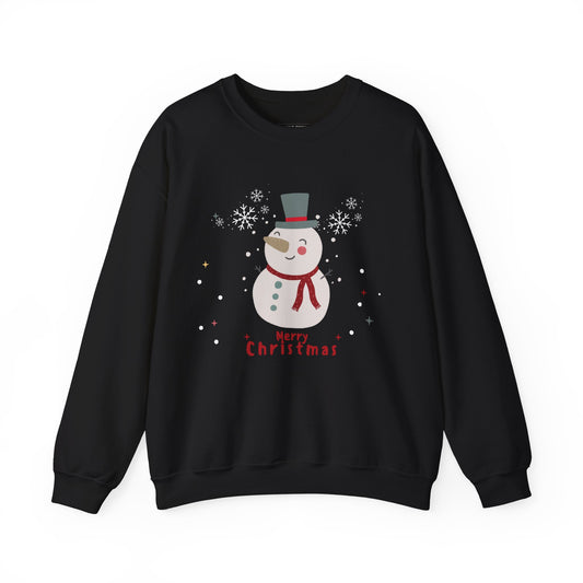 Merry Christmas Snowman Unisex Sweatshirt (Also Available in Kids Holiday Collection and Pet Holiday Collection)