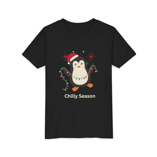 Chilly Season Penguin Youth Tee (Also Available in Adult Holiday Collection and Pet Holiday Collection)