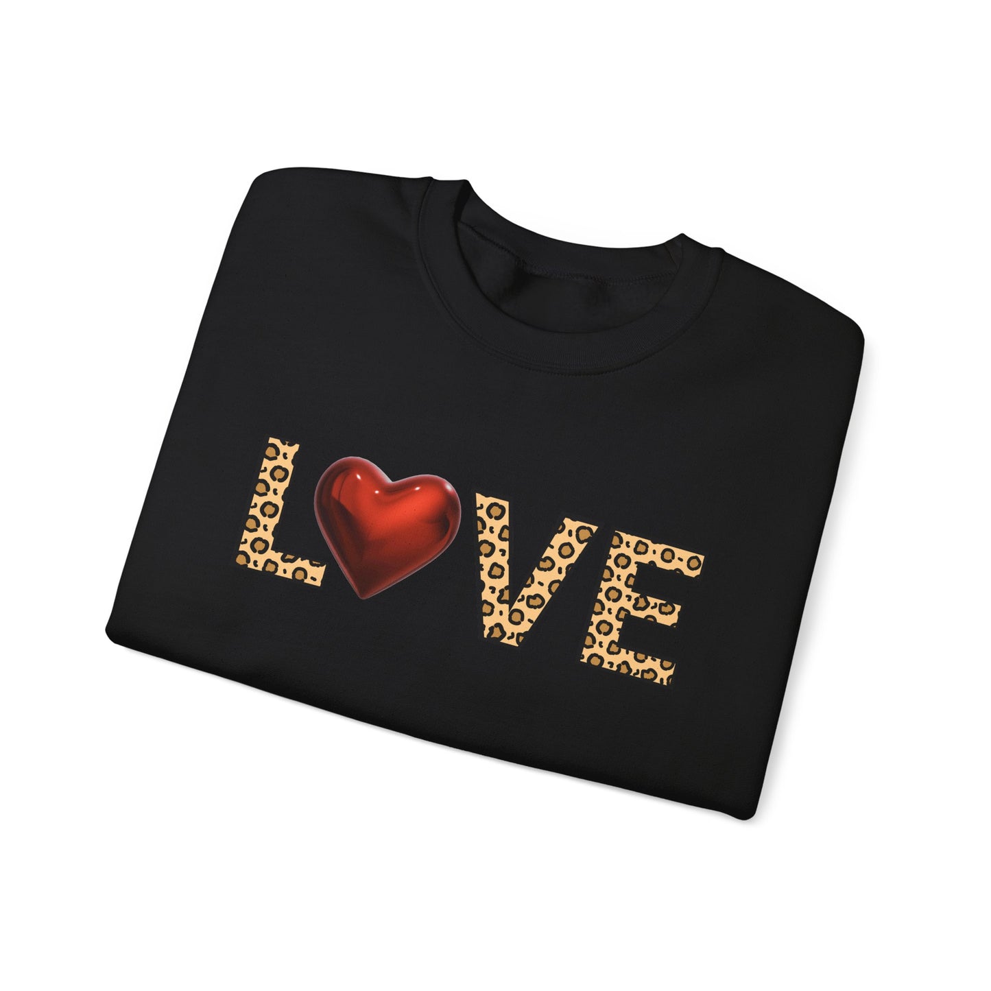 Leopard Love Heart Unisex Sweatshirt