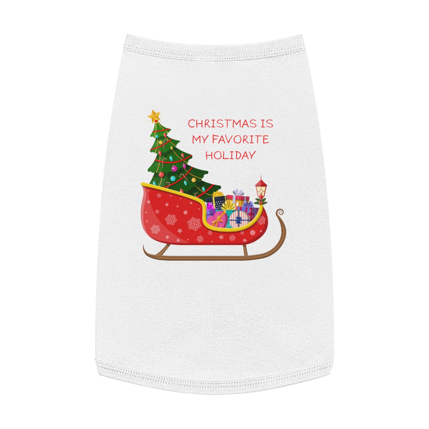 Christmas Is My Favorite Holiday Pet Tank Top (Also Available in Adult Holiday Collection and Kids Holiday Collection)