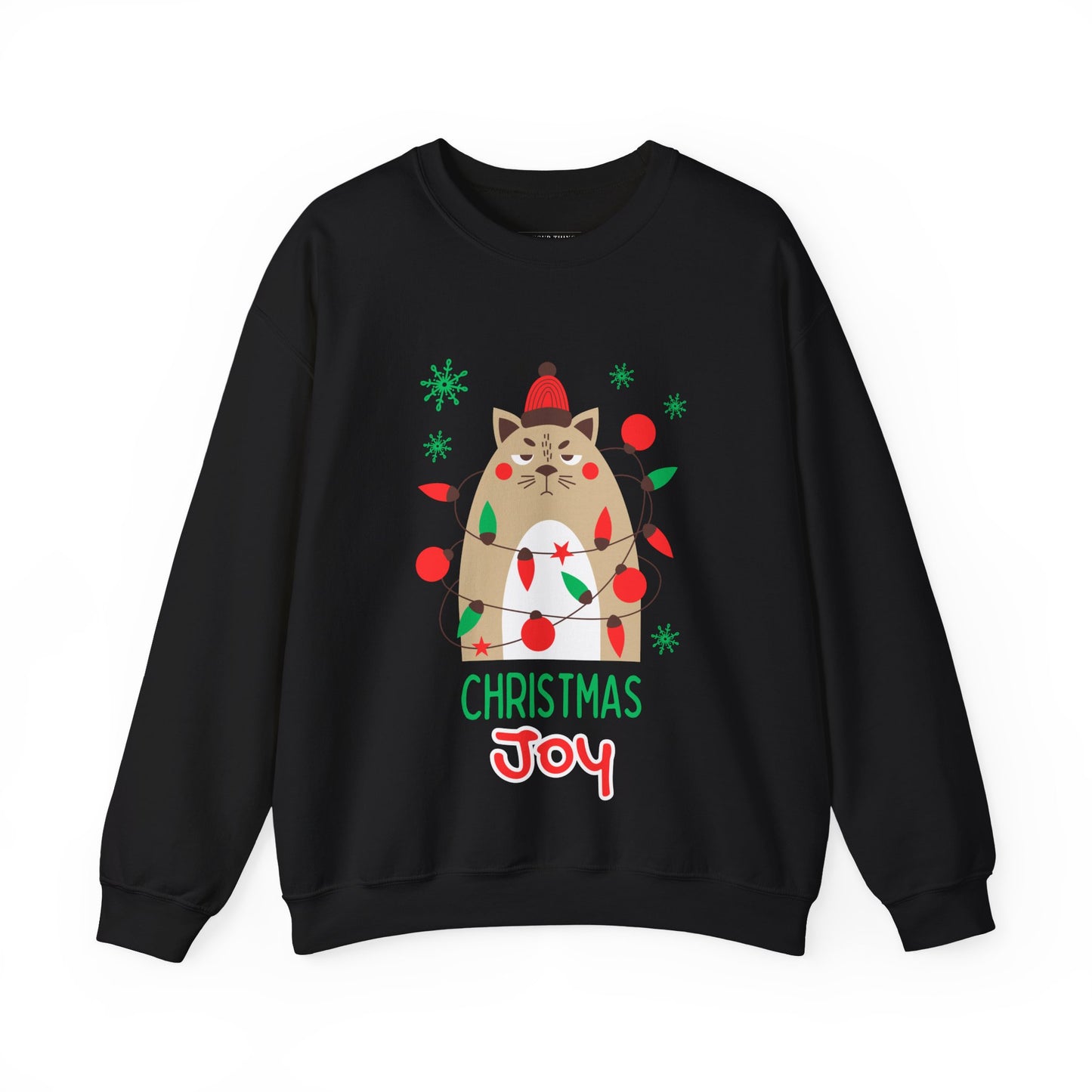 Christmas Joy Cat Unisex Sweatshirt (Also Available in Kids Holiday Collection and Pet Holiday Collection)